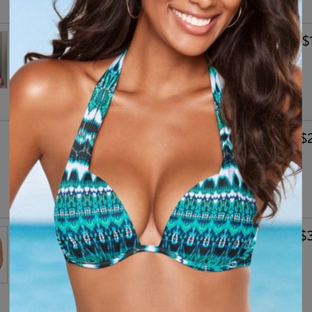 VENUS, bikini bathing suit top, Aqua, enhancing